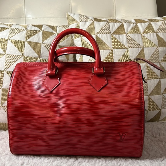 Louis Vuitton Red Epi Speedy 25 - Picture 2 of 6